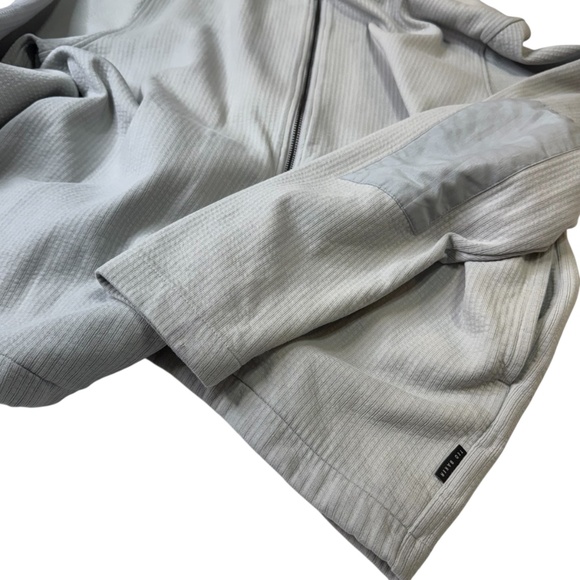 Ted Baker London Pleaded Patch Sleeves Double Full Zip Up Jacket - Picture 9 of 15